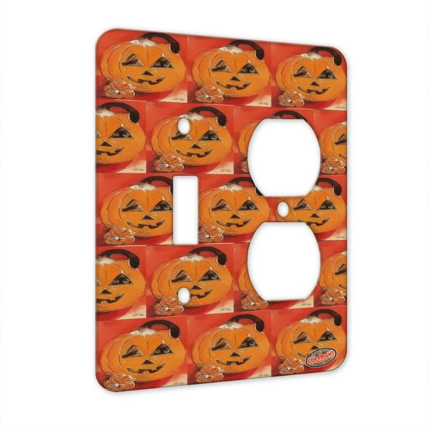 2 Gang Wall Plate Pumpkin And Cat Switch Plate Light Switch Cover Decorative Outlet Cover for Living Room Bedroom Kitchen 2 Gang Wall Plate Pumpkin And Cat Switch Plate Light Switch Cover Decorative Outlet Cover for Living Room Bedroom Kitchen